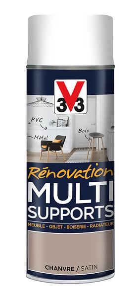 V33 PEINTURE - Peinture Renov multi-sup Satin Chanvre Aerosol 400ml - large