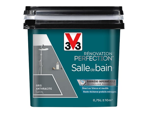 V33 PEINTURE - Peinture Renov SdB Satin Gris Anthracite Pot 0.75l - large