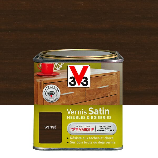 V33 BOIS - Vernis satin wenge 0.5 litre - large
