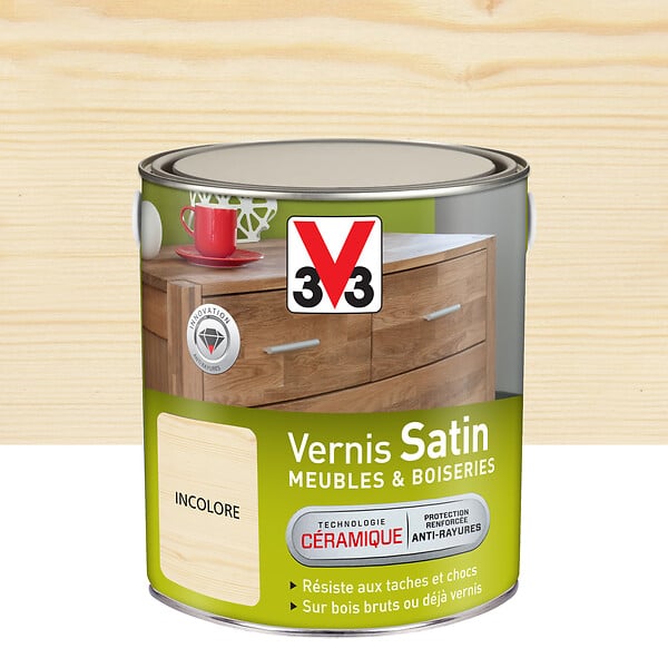 V33 BOIS - Vernis satin incolore boiseries - 2.5L - large
