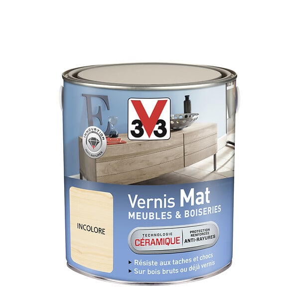 V33 BOIS - Vernis mat incolore boiseries - 2.5L - large