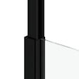 AURLANE - Pare baignoire 75x153cm extensible jusqu’à 202cm - aluminium noir mat - verre trempé 6mm - STRETCHY - vignette