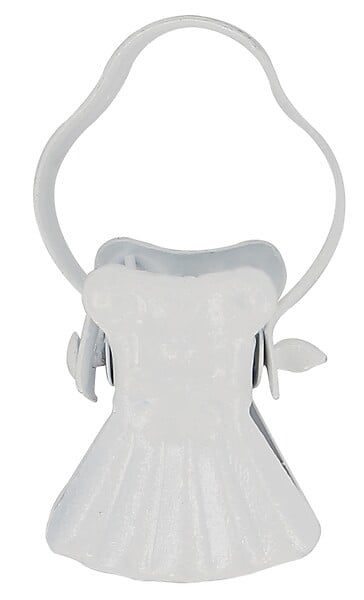MOBOIS - 10 pinces etoffes d10mm blanc - large