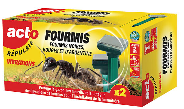 ACTO - Répulsif vibrations fourmis système photovoltaïque - large
