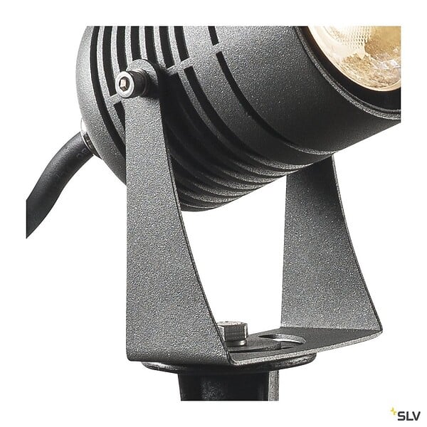 SLV - Projecteur extérieur, anthracite, SLV LED SPIKE avec LED intégrée, 6W, 3000K, IP55 - large