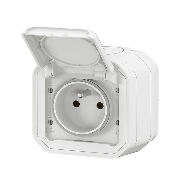 LEGRAND - Plexo prise de courant std franco-belge - blanc-saillie - large