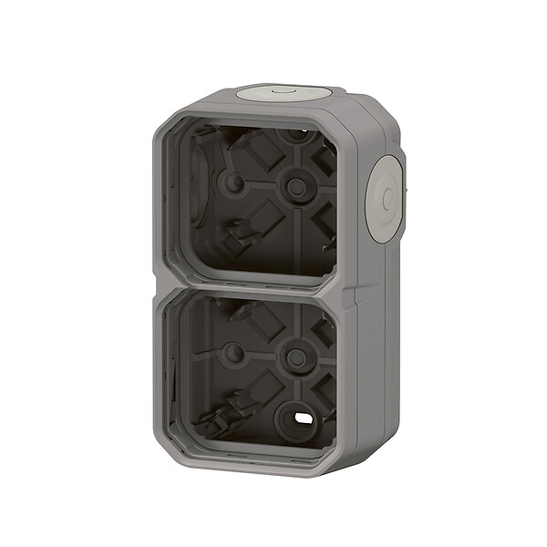 LEGRAND - Plexo boitier 2 postes - Gris - large