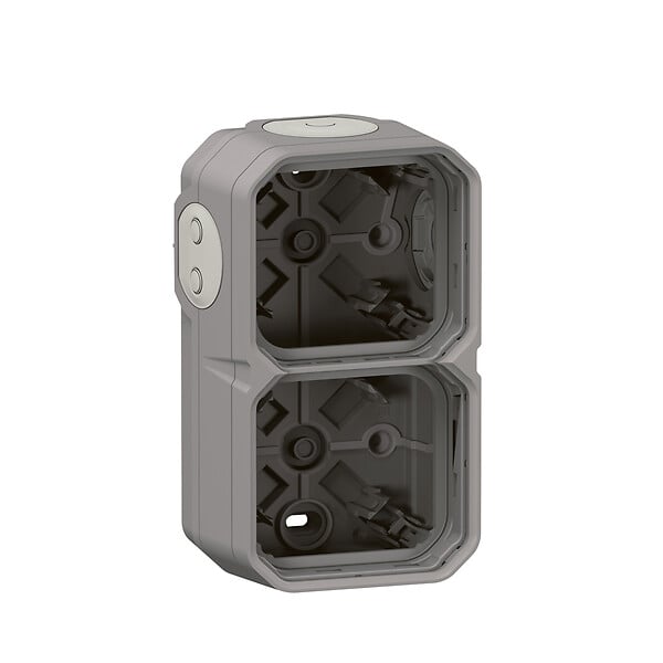 LEGRAND - Plexo boitier 2 postes - Gris - large