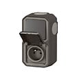 LEGRAND - Plexo prise 2p+t std franco-belge + va-et-vient vertical anthracite - vignette