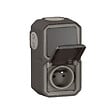 LEGRAND - Plexo prise 2p+t std franco-belge + va-et-vient vertical anthracite - vignette