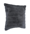 ATMOSPHERA - Coussin déhoussable en Fourrure Gris foncé 45 x 45 cm - vignette