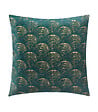 ATMOSPHERA - Housse de Coussin chenille Art déco Vert 40 x 40 cm - vignette