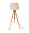ATMOSPHERA - Lampadaire Trépied en Bambou et Abat-jour Ivoire H 145 cm - vignette