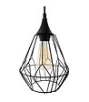 ATMOSPHERA - Luminaire Lustre 3 Suspensions en Métal filaire Noir - vignette