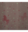 ATMOSPHERA - Rideau occultant Rose avec Licornes phosphorescentes 140 x 250 cm - vignette