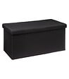 5 FIVE SIMPLY SMART - 2 en 1 Pouf pliant double et Coffre de rangement Noir 76 x 37.5 cm - vignette