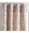 ATMOSPHERA - Rideau à œillets Jacquard Beige Lin 140 x 260 cm - vignette