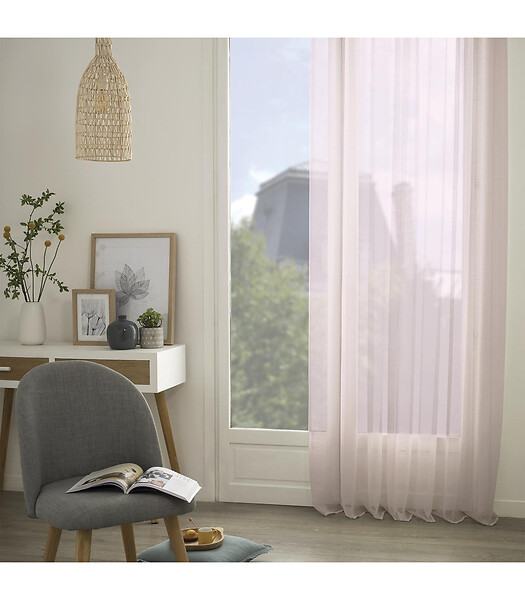 ATMOSPHERA - Voilage à œillets Rose 135 x 240 cm - large