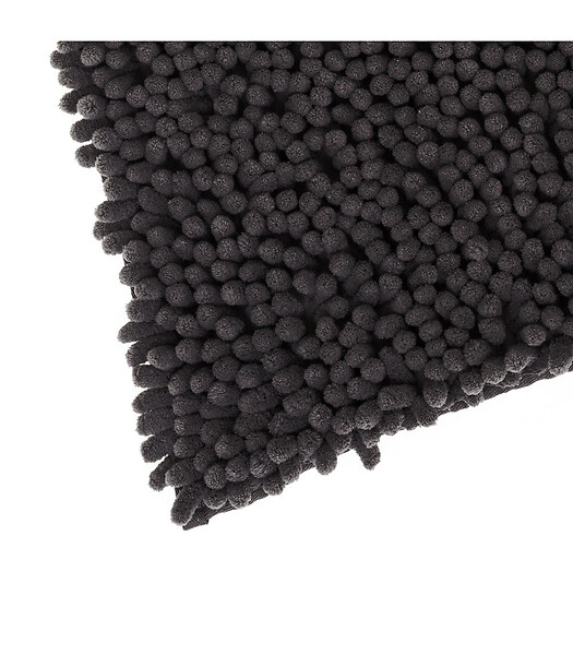 5 FIVE SIMPLY SMART - Tapis de Salle de bain Noir chenille maxi confort 50 x 80 cm - large