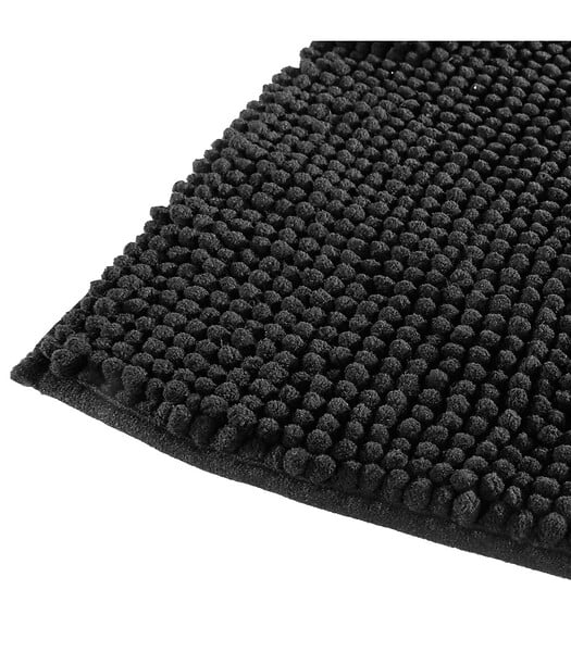 5 FIVE SIMPLY SMART - Tapis de Salle de bain Noir chenille 50 x 80 cm - large