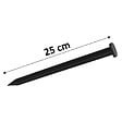 GT GARDEN - Bordure de jardin droite noire - 5,8 cm x 5 mètres avec 25 piquets d'ancrage - vignette