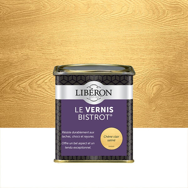 LIBERON - Vernis Bistrot Satin Chêne clair Pot 0.25l - large