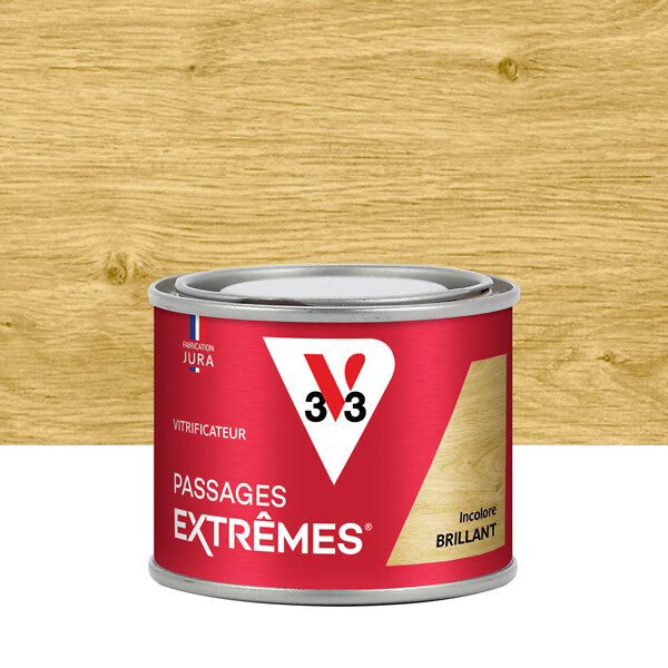V33 BOIS - Vitrificateur passages extrêmes® incolore brillant 125 ML - large