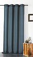 LINDER - Voilage oeillets Melisse bleu 140x240 - vignette