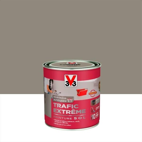 V33 PEINTURE - Peinture sol Trafic Extrême satin argile 0.5 L - large