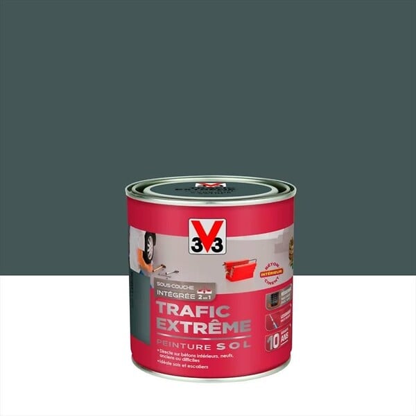 V33 PEINTURE - Peinture sol Trafic Extrême satin carbone 0.5 L - large