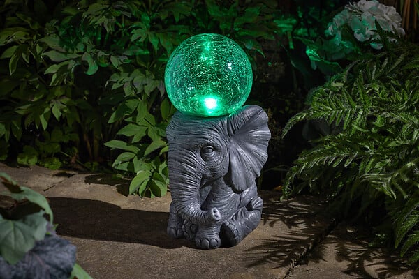 SMARTSOLAR - Orbe elephant resine et verre - large