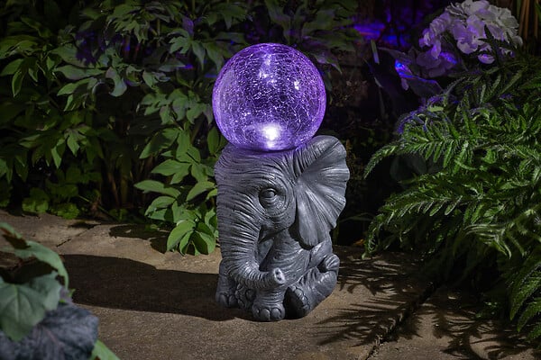 SMARTSOLAR - Orbe elephant resine et verre - large