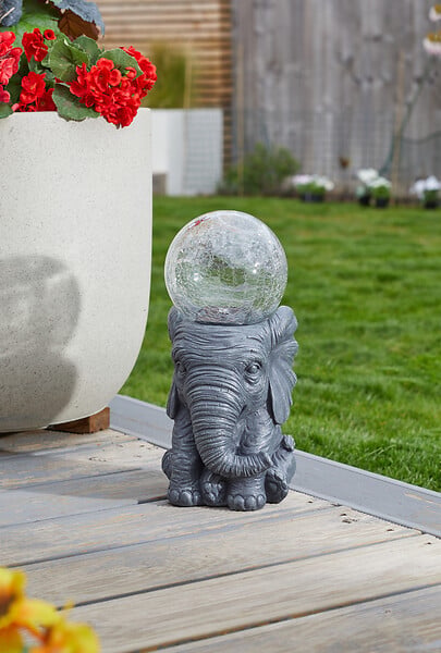 SMARTSOLAR - Orbe elephant resine et verre - large