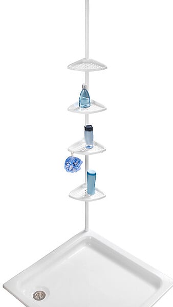 WENKO - Allstar Etagère télescopique Opal blanc - large
