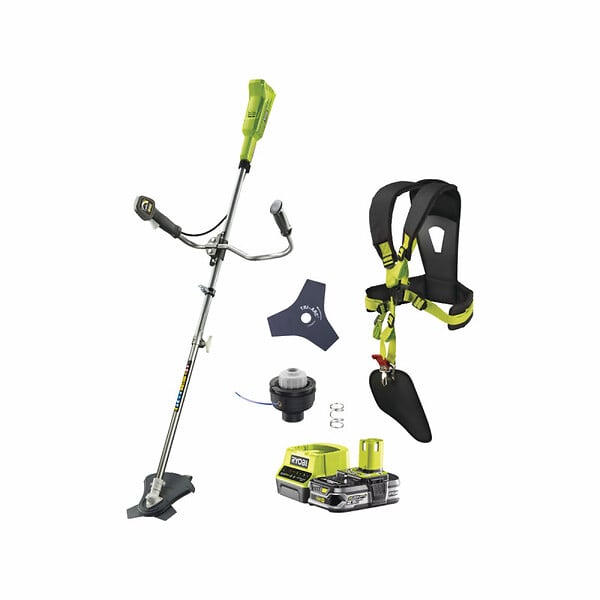 RYOBI - Pack RYOBI débroussailleuse 18V One+ OBC1820B - 1 Batterie 2.5Ah - 1 Chargeur rapide RC18120-125 - large