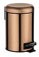 WENKO - Poubelle pédale Leman inox métal cuivre 3L - vignette