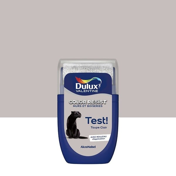 DULUX VALENTINE - Testeur Dulux Valentine Color Resist Mur et Boiserie Taupe Clair 0,03L - large