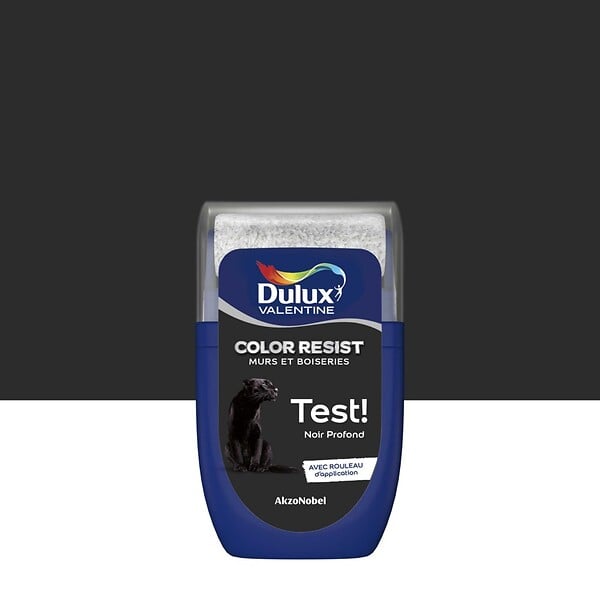 DULUX VALENTINE - Testeur Dulux Valentine Color Resist Mur Boiserie Noir Profond 0,03L - large