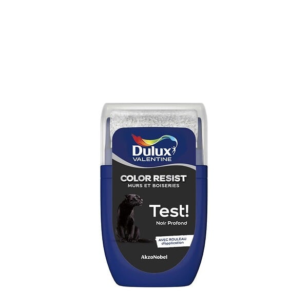 DULUX VALENTINE - Testeur Dulux Valentine Color Resist Mur Boiserie Noir Profond 0,03L - large