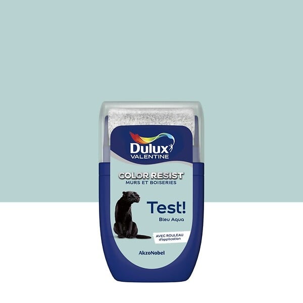 DULUX VALENTINE - Testeur Dulux Valentine Color Resist Mur et Boiserie Bleu Aqua 0,03L - large