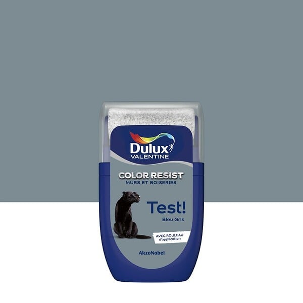 DULUX VALENTINE - Testeur Dulux Valentine Color Resist Mur et Boiserie Bleu Gris 0,03L - large