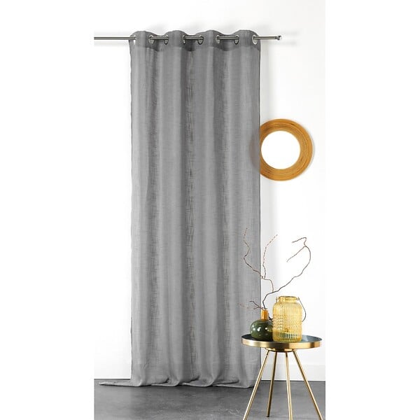 LINDER - Voilage oeillets Julie anthracite 140x240 - large