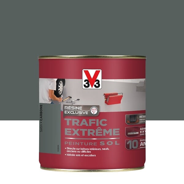 V33 PEINTURE - Peinture sol Trafic Extrême satin carbone 0.5 L - large