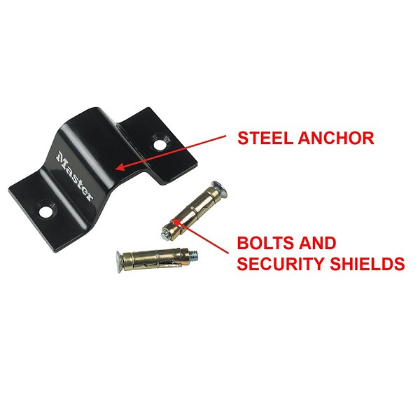 MASTER LOCK - Point d'ancrage au sol/mur en acier 1489EURDAT - large