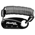 MASTER LOCK - Mousqueton cadenas à combinaison avec câble 1551EURDBLK - vignette