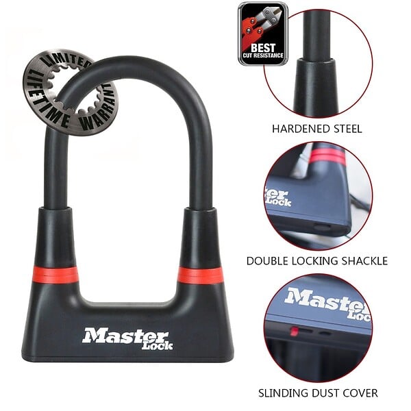 MASTER LOCK - Mini antivol U en acier 8278EURDPRO - large