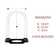 MASTER LOCK - Mini antivol U en acier 8278EURDPRO - vignette