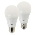 XANLITE - Lot de 2 ampoules LED A60 opaques, culot E27, 9W chacune, équivalent 60W, 806 lm, blanc neutre, 4000K, faible consommation, durée de vie 15000 h - vignette