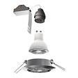 XANLITE - Lot de 5 spots LED encastrables avec ampoules GU10 incluses, 6W chacun, 345 lm, blanc chaud, 2700K, angle 36°, têtes orientables, durée de vie 15000 h - vignette