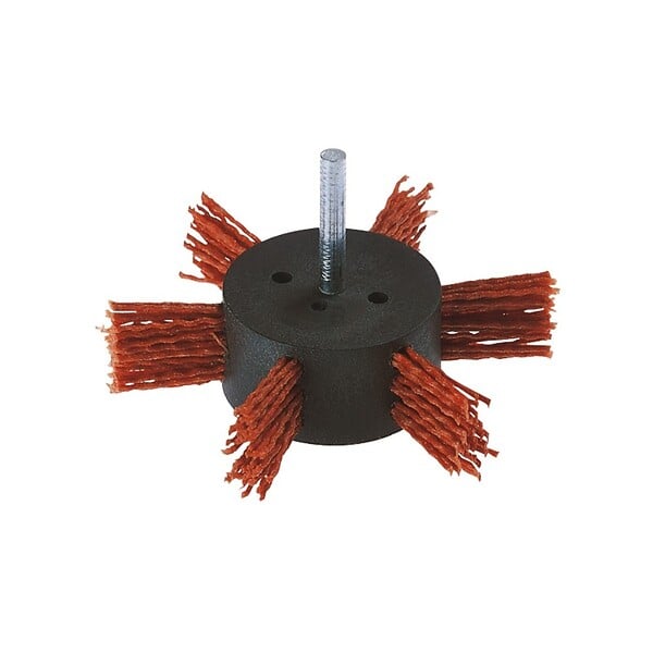 WOLFCRAFT - 1 Brosse nylon rouge éventail HEX D100 - large